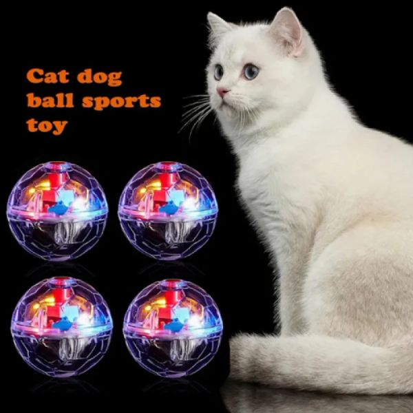 Brinquedos 3 pçs interativo gato bola brinquedo flash equipamento paranormal fantasma brinquedos para cima bolas de movimento brinquedo luz pet flash caça movimento