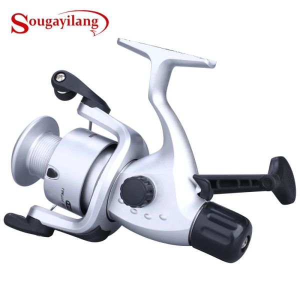 Carretilhas Sougayilang Preto/branco Carretel de pesca Postloading Spinning Reel 5.1: 1 Roda de pesca Equipamento de pesca para água doce