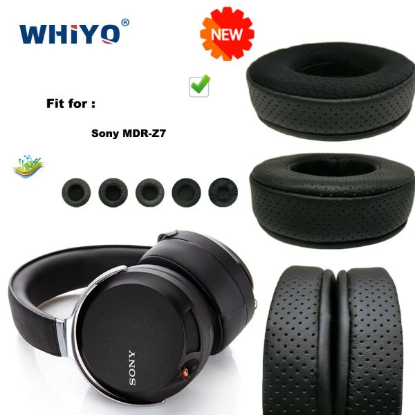 Zubehör Neues Upgrade Ersatz-Ohrpolster für Sony MDRZ7 Headset-Teile Lederkissen Samt-Ohrenschützer-Headset-Hülle