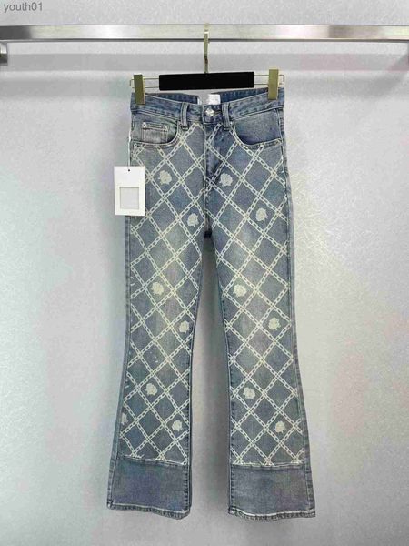 Kadın Kotları 2023 Tasarımcı Kadın Kot pantolon Kadın Retro Tasarımcı Kot Ceket Kadın Milan Pist Tasarımcı Elbise Günlük Uzun Kollu Üst Giyim Takım A2 240304