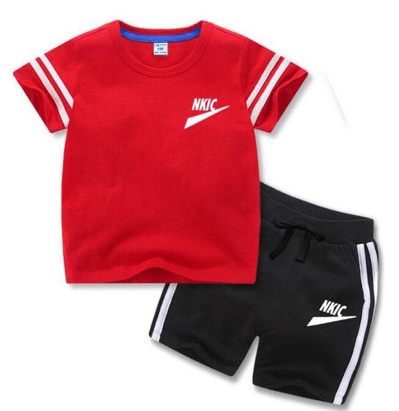 Conjunto de roupas infantis casuais, 2 peças, camiseta legal para meninos, shorts, agasalho para meninos, roupas de bebê