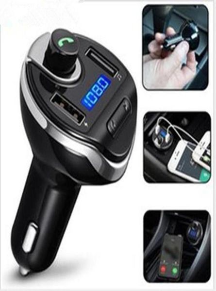 T20 kit de carro bluetooth mãos conjunto transmissor fm mp3 player música 5v 34a carregador usb suporte micro sd u disco com package2898594