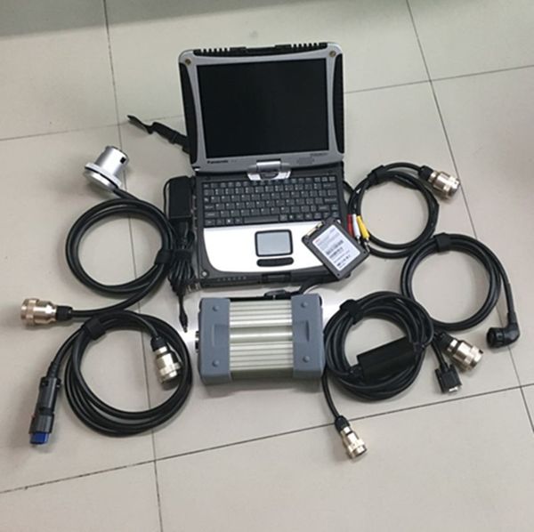 Scanner de diagnóstico de carro MB ESTRELA C3 C3 Multiplexador SD com laptop ssd cf19 para caminhões de carro MB NEC Relés Scanner de diagnóstico