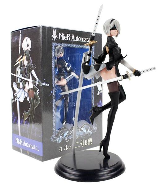 25 cm NieR Automata YoRHa No 2 Tipo B 2B Banpresto Action PVC Figure Collection Modello Toy Doll Regali per i bambini T2001063537142