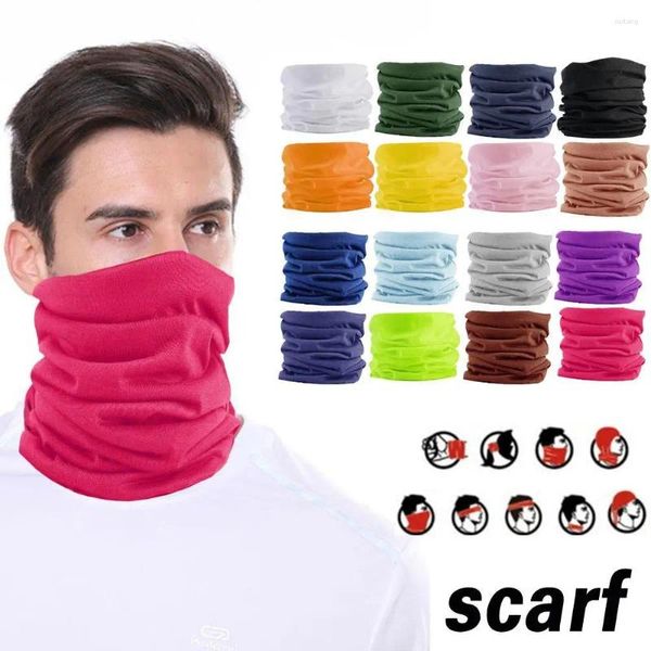 Bandane Sciarpa di seta unisex Collo Fascia per sport all'aria aperta Scaldamaniche multifunzionale Maschera da ciclismo per ciclismo su tubo da equitazione