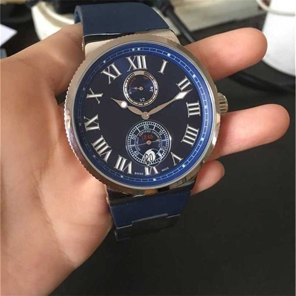 10% скидка Watch Watch Hot Sale Male Blue Rubber Man Механический автоматический стиль.