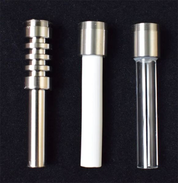 Linha de substituição para fumar titânio cerâmica ponta de quartzo 510 prego para kit coletor de néctar micro tubos de vidro v4 kit ll
