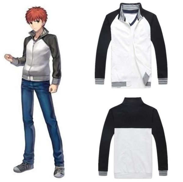 Anime Fate Stay Night Emiya Shirou Cosplay Halloween Zipper Manga Longa Casaco Jaqueta Tamanho Asiático 9369923