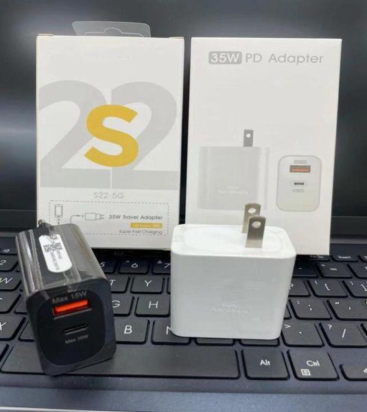 Süper Hızlı Şarj Şarj Cihazı USB A C 50W PD 25W Duvar Güç Adaptörü Seyahat Küpü C -C Kablosu Galaxy S21 S20 FE NOT10PLUS US 2906447