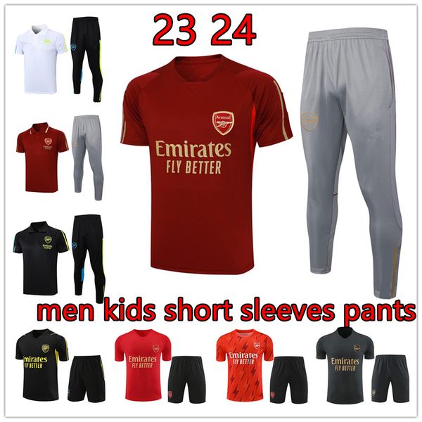 23 24 Tuta nuova Arsen Maglie da calcio a manica corta PEPE SAKA ragazzi e bambini adulti Tuta da allenamento Gunners ODEGAARD THOMAS TIERNEY SMITH ROWE set tuta da calcio