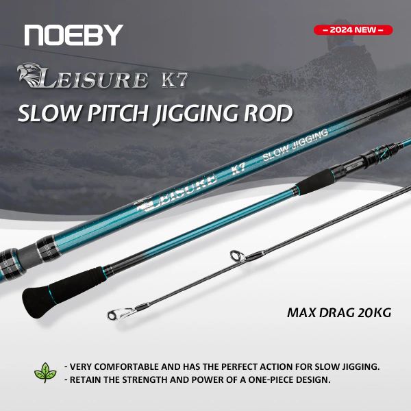 Ruten Noeby Slow Pitch Jigging Angelrute 1,83 m 1,96 m 20 kg Max Drag M ML 30350 g Ködergewicht Spinning Casting Salzwasser Angelrute