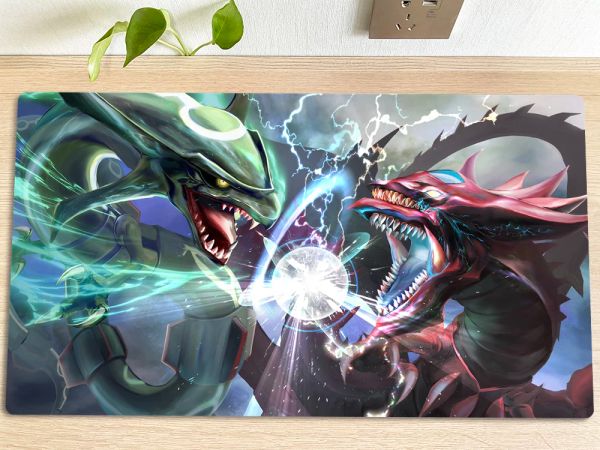 Tappetini YuGiOh Playmat Slifer the Sky Dragon TCG CCG Tappetino da gioco di carte collezionabili Tappetino da tavolo Tappetino per mouse Tappetino per mouse Borsa gratuita