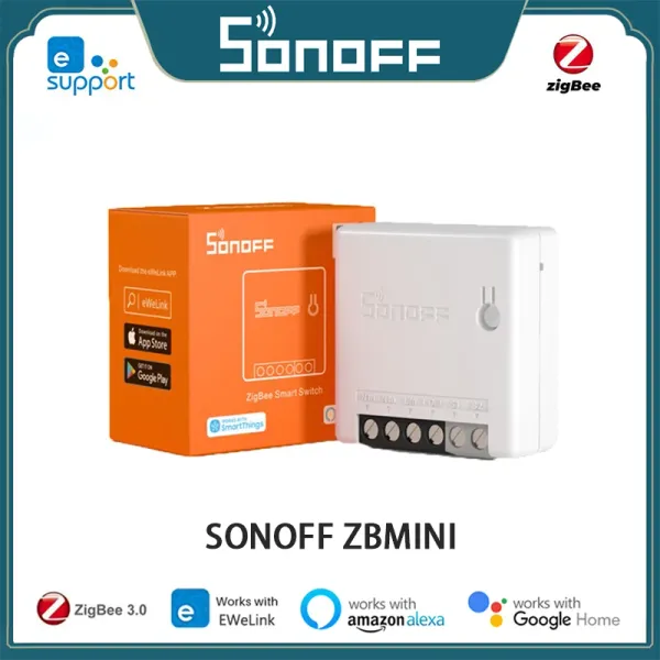 Управление SONOFF Zigbee Mini ZBMINI DIY Smart Switch Модуль релейного выключателя 2-позиционный переключатель Автоматизация умного дома через EWelink Alexa Google Home