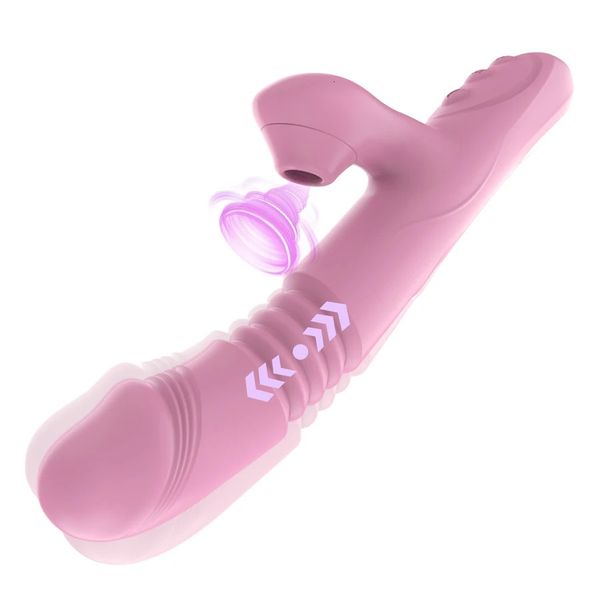 Aquecimento brinquedo sexual vibrador vibrador para mulheres clitóris sucção estimulação gspot rotação massagem telescópica prazer feminino 240227