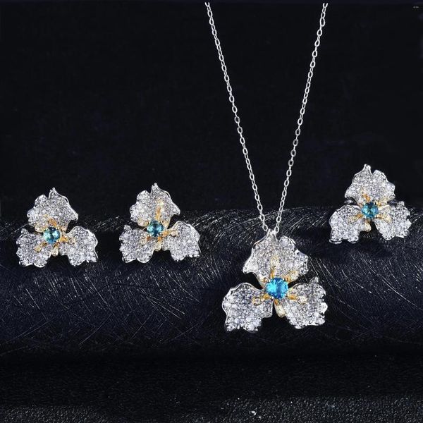 Ohrstecker MMOXI Geschenke Verkäufe Elegantes Luxusdesign Mode versilbert gefüllt bunte Kristall Strass Schmuck Sets Frauen