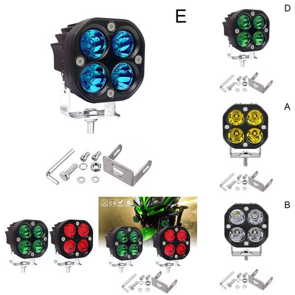 Nova barra de luz de trabalho led 3 tamanhos 12v 24v para carro lâmpada de neblina amarela 4x4 off road motocicleta tratores luzes de condução ponto quadrado branco h4w9