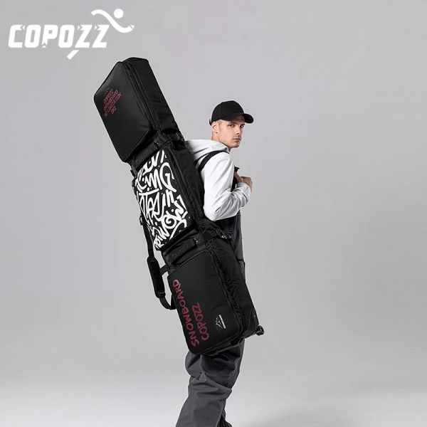 Suits Copozz для взрослых лыжных пакетов 158 см 168 см. Большой пакет сноуборда с колесами водонепроницаемый рюк