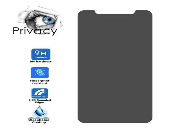 Vetro protettivo per schermo privacy anti-spia per iPhone 14 13 12 XS MAX XR Vetro temperato NO pacchetto con set di pulizia4811085