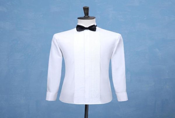 Nova moda noivo smoking camisas fraque branco preto vermelho camisas de casamento dos homens ocasião formal camisas de vestido de alta qualidade 6110589