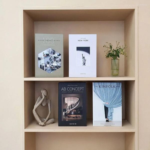 Placas decorativas simples livros falsos ornamento quarto moda tiro adereços estante decoração casa mesa de café decoração livro