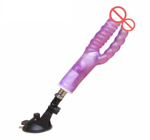 Doppio capo Accessori per macchine del sesso Dong Accessori per macchine del sesso Giocattoli del sesso anale Masturbazione femminile Gspot Stimolare5482723