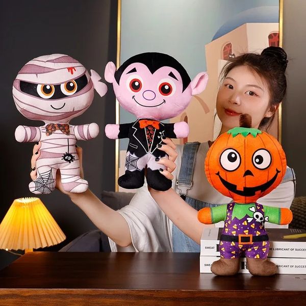 Halloween brinquedo de pelúcia boneca abóbora esqueleto humano monstro assustador boneca adereços decoração boneca ups grátis