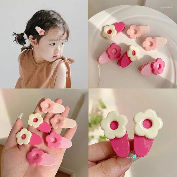 Accessori per capelli 2 pezzi clip per principessa Kawaii per bambini coreani spilla colorata copricapo rosa per ragazze bambini
