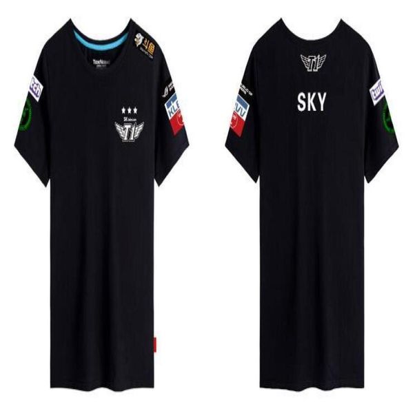 2018 EM BRANCO faker bang SKT T1 Camiseta LCK Team Jersey SKTT1 Camiseta Homens Faker Peanut Bang Wolf SKT1 Camisa Jogo Tees Shirt5530978