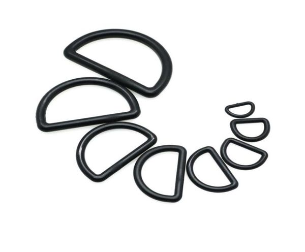 100 Stück Kunststoff-DRing-Schnallen, Gurtband, Größe 10 mm, 12 mm, 15 mm, 20 mm, 25 mm, 30 mm, 38 mm, 45 mm, Schwarz7683489