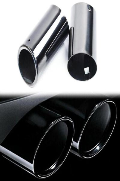 Parti del collettore 2 pezzi titanio nero silenziatore tubo di scarico punta per E90 E92 325 325i 328i6474701