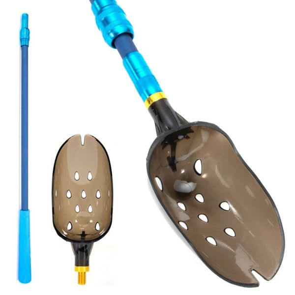 Strumenti Esca da pesca Cucchiai da lancio Dispositivo di nidificazione Testa retrattile Pesce Bait Casting Scoop Lancio lungo Attrezzo da pesca a punto fisso