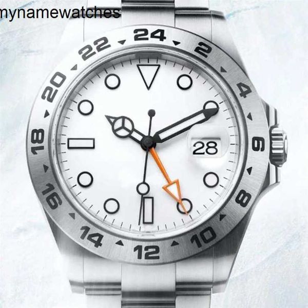 Лучшие часы Rolaxs Швейцарские часы Автоматические 2 цвета на выбор 42 мм 2813 Наручные часы с механизмом Asia Modified Explorer Белый циферблат Черный Ii Мужские часы2388