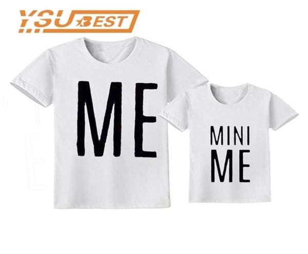 Interessantes Muster T-Shirt für Vater Sohn kleiden Papa Kind Mini Me Little Big Man Sommer Tops Familie passende Outfits 2104177575865