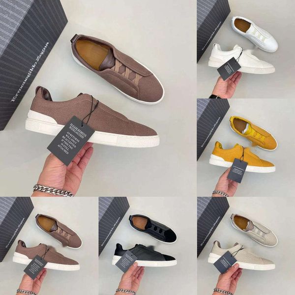 2024nuove scarpe eleganti firmate Uomo Zegna Stringate Business Casual Sociale Festa di nozze Pelle di qualità Leggero Chunky Sneakers Scarpe da ginnastica formali con Originale 78