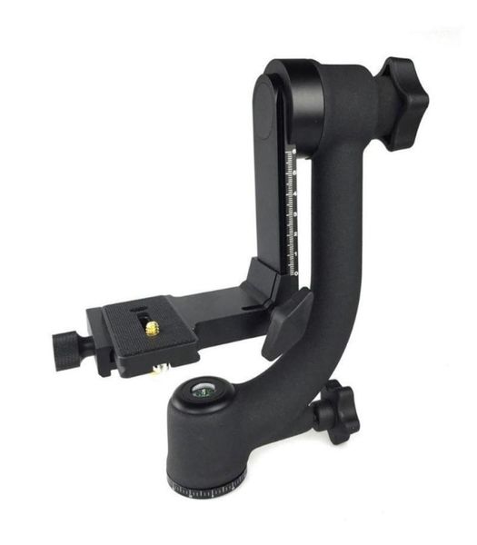 Cabeças de tripé ST360 Panorâmica 360 graus Vertical Pro Gimbal Cabeça 14 polegadas Parafuso para câmera DSLR Telepo Lens Liberação rápida Plate12208008