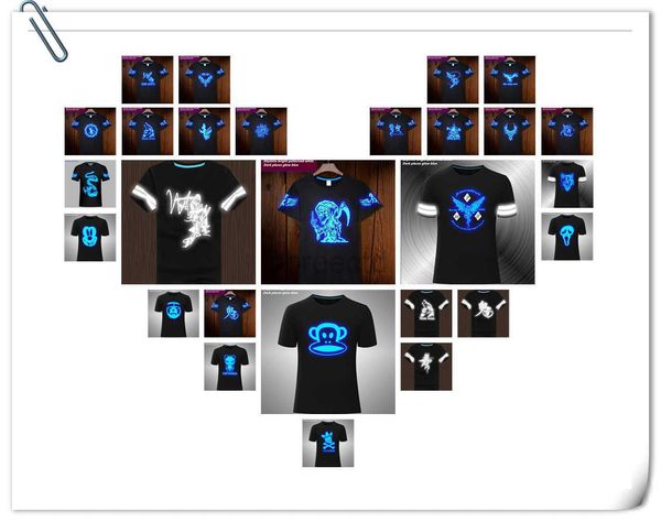 T-Shirts Tasarımcı Erkek Moda Erkek ve Kadın Boyun Kısa Kollu T-Shirt Kalite Hayalet Yürüyüş Partisi Glow Hip Hop Giyim Boyutu M-4XL 240304