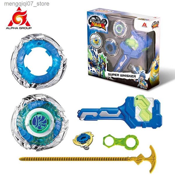 Beyblades Metal Fusion Infinity Nado 3 Athletic Serisi Seri Süper Bıyık Dönen Üst Gyro Değiştirilebilir Dublör Metal Yüzük Başlatıcı Anime Çocuk Oyuncak L240304