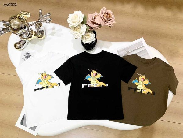 Moda bebek tişört dinozor desen kızlar kısa kollu t-shirt boyutu 100-150 cm tasarımcı çocuk kıyafetleri yaz çocuk tees 24feb20