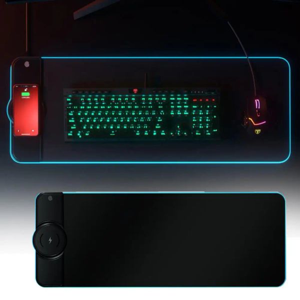 Pedler Mousepad Profesyonel RGB Oyun Kablosuz Şarj Bilgisayar Mousepad 15W Mousemat