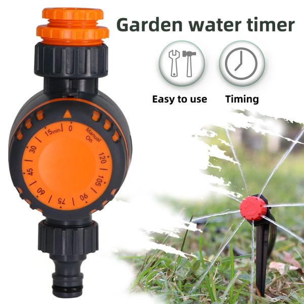 Kits jardim temporizador de rega mecânica sistema irrigação por gotejamento 120 minutos controlador manual casa vasos plantas estufa aspersão