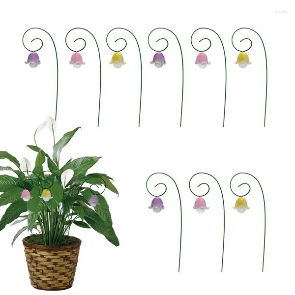 Dekorative Blumen, Miniatur-Feengarten, 9 Stück, Maiglöckchenpfähle, DIY-Gartenzubehör, Mini-Blumentopf, Blumenstil