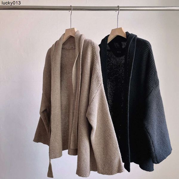 Maglione da donna Giacca da donna Cardigan in cashmere Trench da donna sottile a righe larghe con scollo a V lavorato a maglia di media lunghezza Skywings