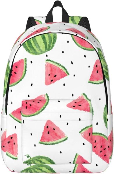 Rucksack, lässig, leicht, Wassermelone, Laptop-Rucksack, Herren, Damen, Reisetasche, Outdoor, Segeltuch, Tagesrucksack