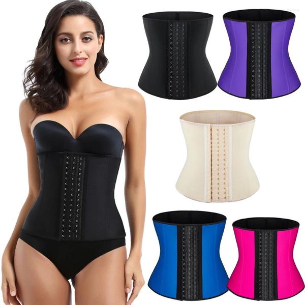 Женские формирователи талии, латексный женский корсет размера плюс, Cincher Body Shaper, корсет для управления животом, Fajas Colombianas с крючками, пояс для похудения