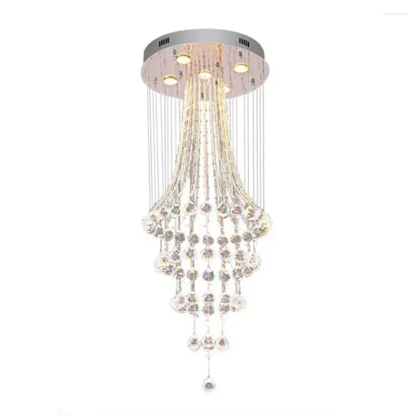 Avizeler D45 H110cm Modern Çağdaş Kristal Merdiven Avize Yağmur Dövdesi Oturma Odası için Aydınlatma