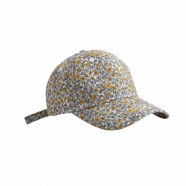 Cappelli da esterno Berretto con fiori rotti hardtop studente di moda parasole baseball casual Cappellini sportivi La dimensione dei copricapi può essere regolata I8xW #