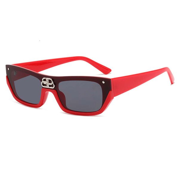 Designer-Sonnenbrillen von Balanciaga, neue integrierte Halbrahmen-Kunststoff-Sonnenbrille, modische und hochwertige minimalistische Damen-Sonnenbrille, Brillengestell