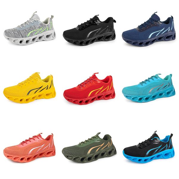 Uomo Donna Four Running GAI Nero Blu navy Giallo chiaro Scarpe da ginnastica da uomo Sportive Scarpe da passeggio leggere e traspiranti GAI