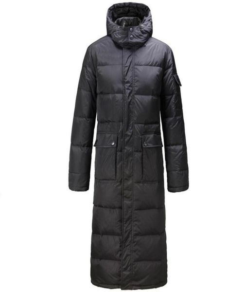 Com capuz extra longo 90 pato para baixo casaco masculino casual preto outwear jaquetas masculinas grosso para baixo casaco moda puffer jaqueta jk784 t9007531