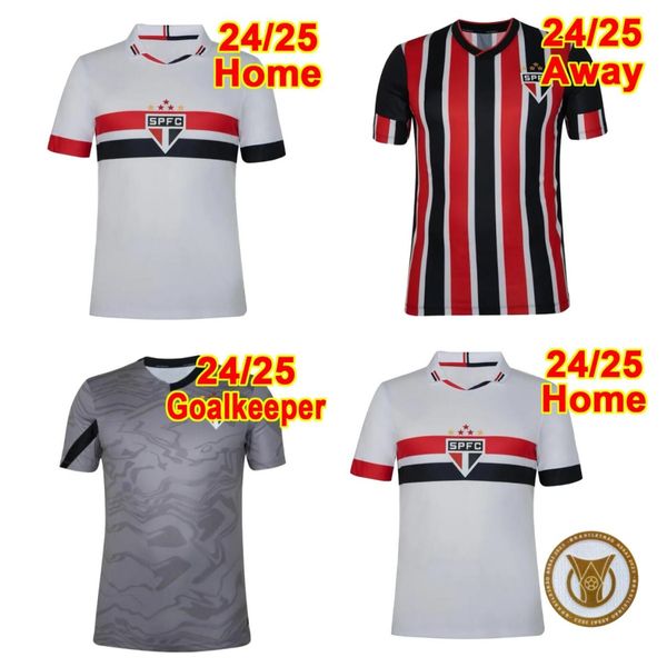 24 25 Sao Paulo Herren-Fußballtrikots und 23 24 LUCAS CALLERI NESTOR L. GUSTAVO D. BOBADILLA ERICK FERREIRA Home Away GK Sondereditionen Fußballtrikots